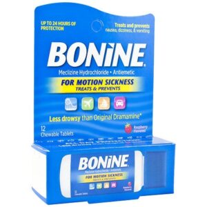 Bonine Motion Sickness Relief Chewable Tablets Raspberry - 12.0 ea