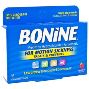 Bonine Motion Sickness Relief Chewable Tablets Raspberry - 16.0 ea