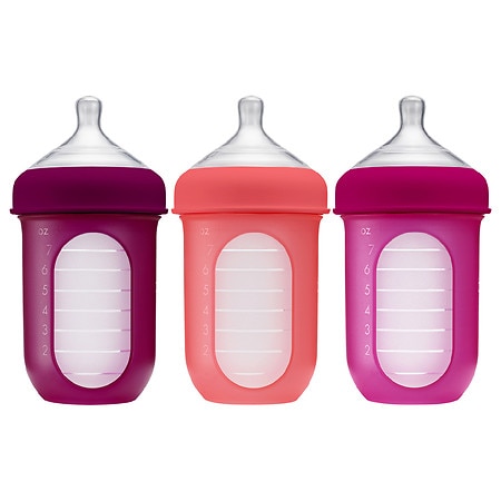 Boon Nursh Silicone Pouch Bottles - 8.0 oz x 3 pack