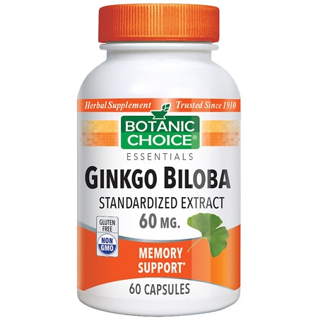 Botanic Choice Ginkgo Biloba Extract 60 mg Herbal Supplement Capsules - 60.0 Each