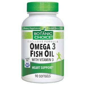 Botanic Choice Omega 3 Fish Oil with Vitamin D Dietary Supplement Softgels - 90.0 ea