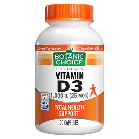 Botanic Choice Vitamin D3 1000 IU Dietary Supplement Capsules - 90.0 ea