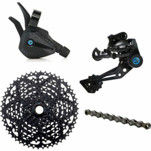 Box Three Prime 9 Speed X-Wide Groupset - Single Shift - Black