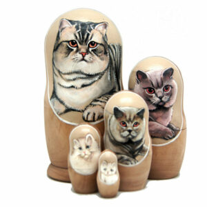 British Shorthair Cat 5-Piece Doll