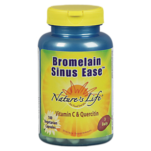 Bromelain Sinus Ease with Vitamin C & Quercitin (100 Vegetarian Capsules)