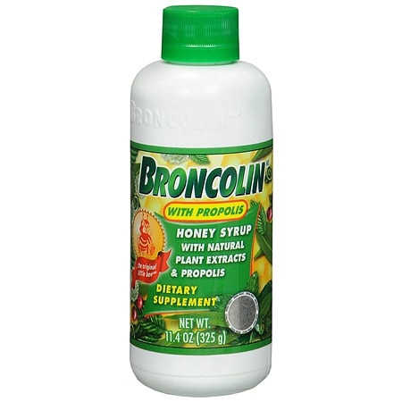 Broncolin Honey Syrup Dietary Supplement with Propolis - 11.4 oz