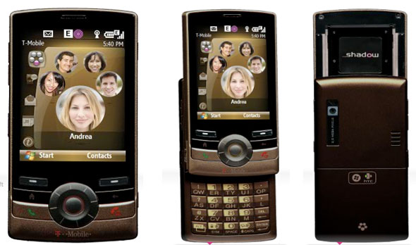Brown - HTC Shadow SmartPhone, 2 MP Camera, Wi-Fi, Windows Mobile 6, Stereo Bluetooth - Unlocked