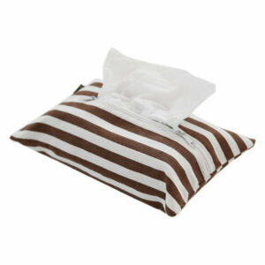 Brown & White Stripe Pattern Living Room Restaurant Paper Towel Cover