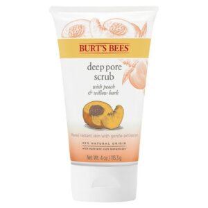 Burt's Bees Deep Pore Scrub Peach & Willow Bark - 4.0 oz