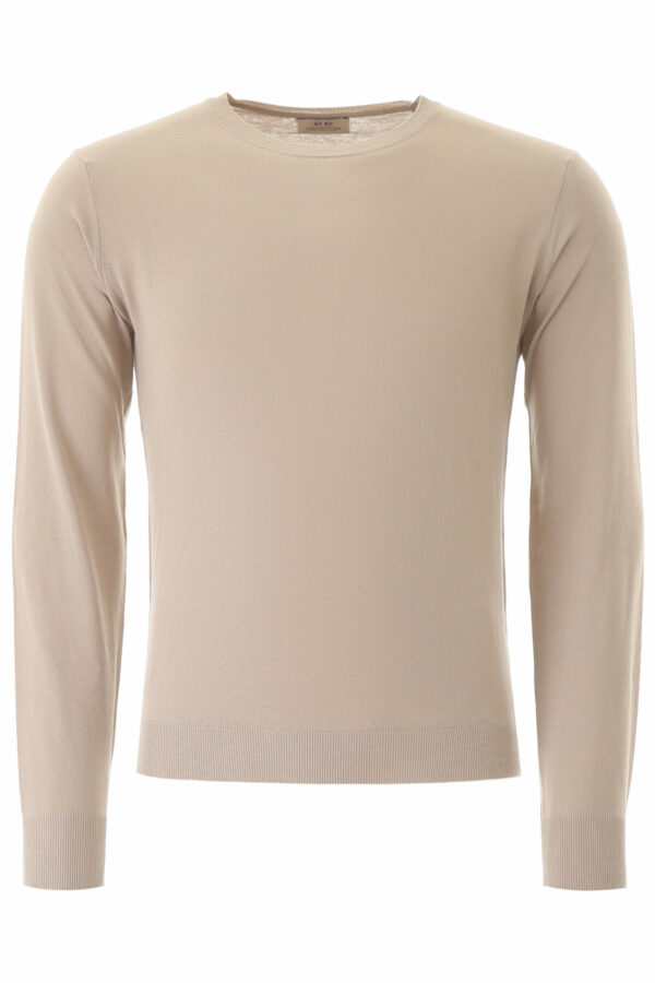 CC COLLECTION CORNELIANI COTTON SWEATER 48 Beige Cotton