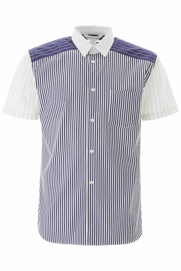 COMME DES GARCONS SHIRT MULTI-STRIPED SHIRT S White, Blue Cotton