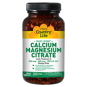 Calcium Magnesium Citrate with Vitamin D - 400 MG (200 Softgels)