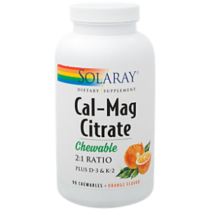 Calcium Magnesium Citrate with Vitamin D3 & K2 - Orange (90 Chewable Wafers)