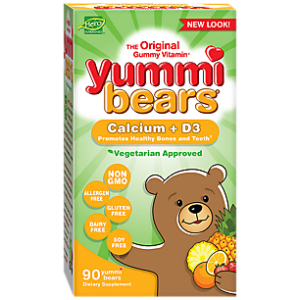 Calcium & Vitamin D3 Yummi Bears for Kid's - Mixed Fruit (90 Gummies)