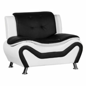 Camille Black and White Living Room Collection, Chair