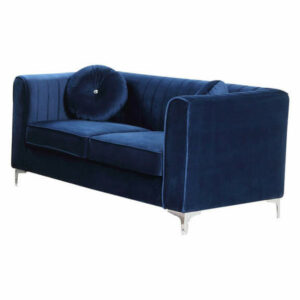 Carlise Upholstered Living Room Loveseat, Blue