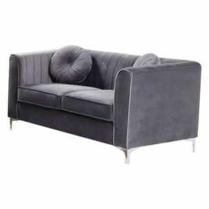 Carlise Upholstered Living Room Loveseat, Gray