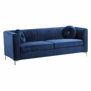 Carlise Upholstered Living Room Sofa, Blue