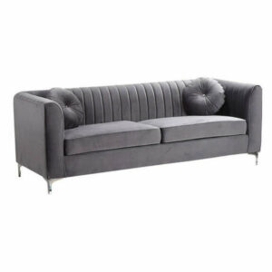 Carlise Upholstered Living Room Sofa, Gray