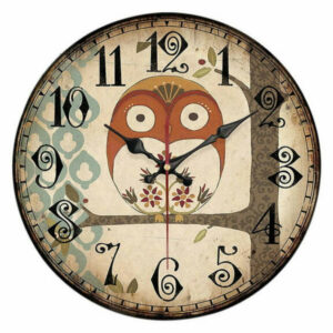 Cartoon Creative Living Room Bedroom Modern Wall Clock, Multicolor