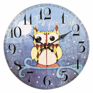 Cartoon Creative Mute Living Room Bedroom Modern Wall Clock, Blue