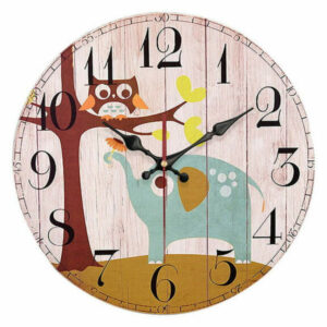 Cartoon Creative Mute Living Room Bedroom Modern Wall Clock, Light Pin