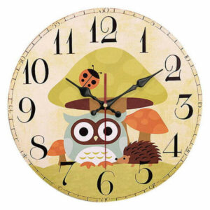 Cartoon Creative Mute Living Room Bedroom Modern Wall Clock, Light Yel