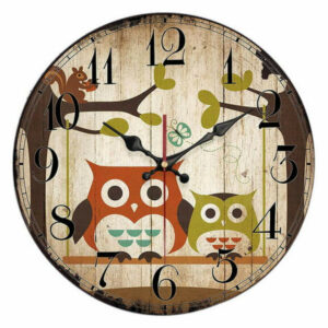 Cartoon Creative Mute Living Room Bedroom Modern Wall Clock, Multicolo