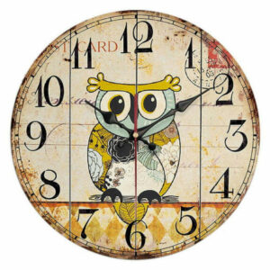 Cartoon Creative Mute Living Room Bedroom Modern Wall Clock, Yellow