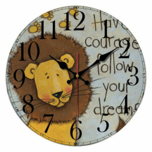 Cartoon Creative Mute Living Room Bedroom Modern Wall Clock, Yellow &