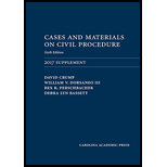 Cases and Materials on Civil Procedures - 2017 Supplement