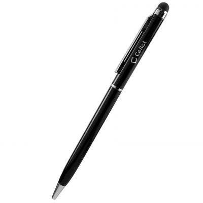 Cellet - 2 in 1 Stylus Pen for Apple iPad, Samsung S4 & Other Touchscreens - Black