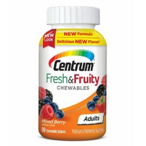 Centrum Adults Fresh & Fruity Chewables Multivitamin & Multimineral Supplement Mixed Berry - 90.0 ea