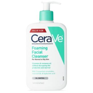CeraVe Foaming Face Cleanser Fragrance Free Face Wash with Hyaluronic Acid - 16.0 fl oz