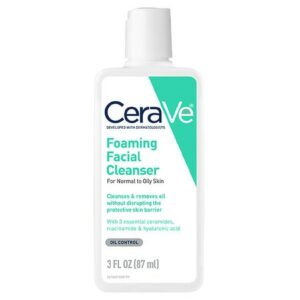CeraVe Foaming Facial Cleanser for Normal to Oily Skin - 3.0 fl oz
