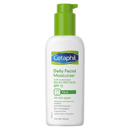 Cetaphil Daily Facial Moisturizer Lotion SPF 15 Fragrance Free - 4.0 oz