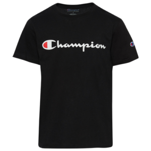 Champion Boys Champion Logo T-Shirt - Grade School Black/White Size M