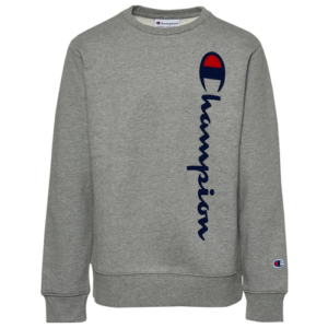 Champion Boys Champion Premium Weave Flock Crew - Boys' Grade School Oxford Grey Size M