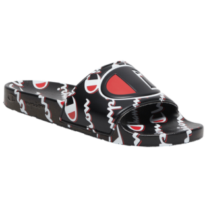 Champion Mens Champion IPO Mega Script Slides - Mens Shoes Black/Red/White Size 11.0