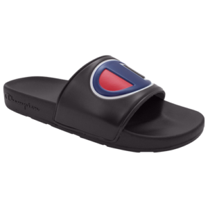 Champion Mens Champion IPO Slide - Mens Shoes Black/White/Red Size 12.0