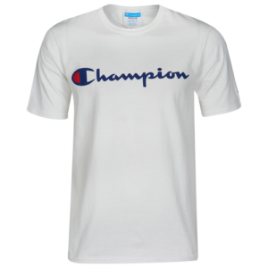 Champion Mens Champion Script Ink T-Shirt - Mens White/Blue/Red Size XL