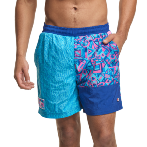 Champion Mens Champion x MTV Colorblock Shorts - Mens Print Block Blue Multi Size L