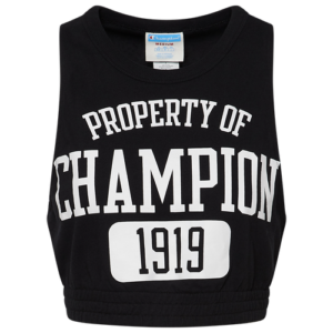 Champion Womens Champion Cropped Tank - Womens Black Size M