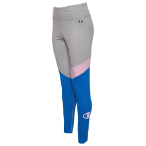 Champion Womens Champion Everyday Colorblocked Leggings - Womens Oxford Grey/Ice Cake/Velvet Evening Size XS