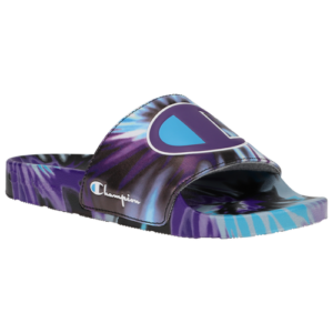 Champion Womens Champion Tie Dye Slide - Womens Shoes Black/Purple/Teal Size 07.0