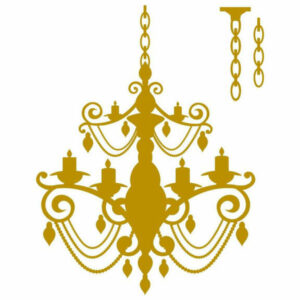 Chandelier Extra Chain Picture Art Living Room Decal, 21x24"