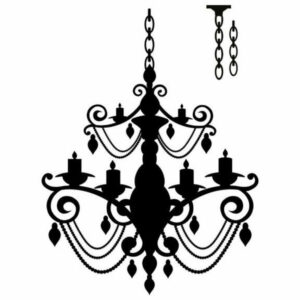 Chandelier Extra Chain Picture Art Living Room Decal, 21x24" Decal