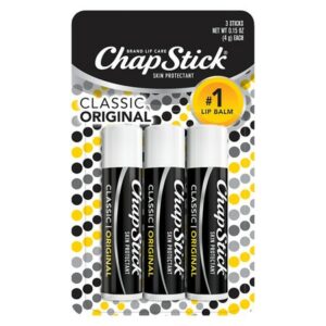 ChapStick Skin Protectant Lip Balm Tubes Regular - 0.15 oz x 3 pack