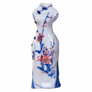 Cheongsam Ceramic Vases, Modern Decorative Vase for Living Room