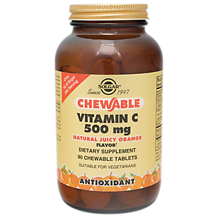 Chewable Vitamin C - Natural Juicy Orange - 500 MG (90 Chewable Tablets)
